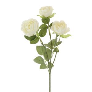 Ivory Artificial Rose Spray with 3 Heads