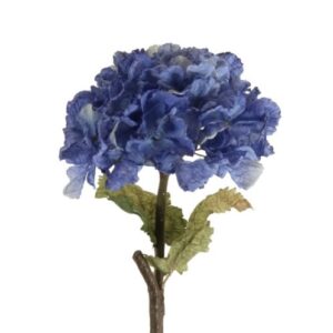 Blue Artificial Dry Touch Ruffled Hydrangea
