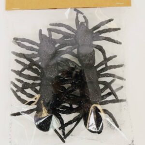 Halloween Plastic Spiders (Pack 6) Black