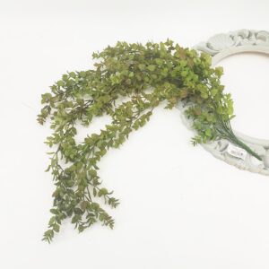 110cm Plastic Trailing Tea Leaf Vine/ Bush Green