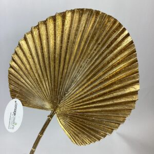 Glittered Fan Palm Leaf Gold