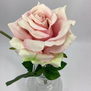 Artificial 11cm Single Open Rose Pink