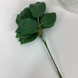 Artificial Rose Leaf Pick (Pack 12) Green