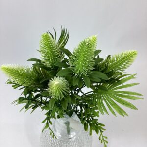 Artificial Mixed Fern/Thistle Bush Ivory