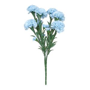 Light Pale Blue Artificial Carnation Bush