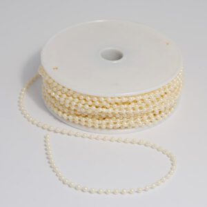 3mm Bead Trim (Roll) 25m IVORY by Occasions