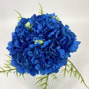 Artificial Carnation / Asparagus Fern (Bundle) Blue
