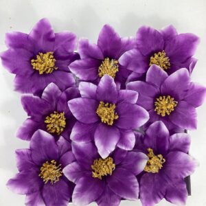 12cm Artificial Clematis Heads (Pack 12) Lilac
