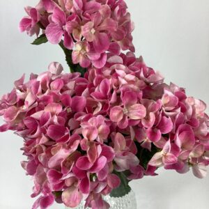 Artificial New Hydrangea Bush (UV Protected) Pink
