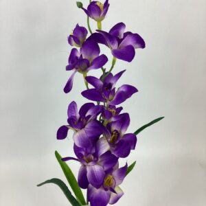 Artificial Satin Orchid Spray Purple