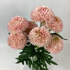 Artificial Ball Chrysanthemum Bush Pink