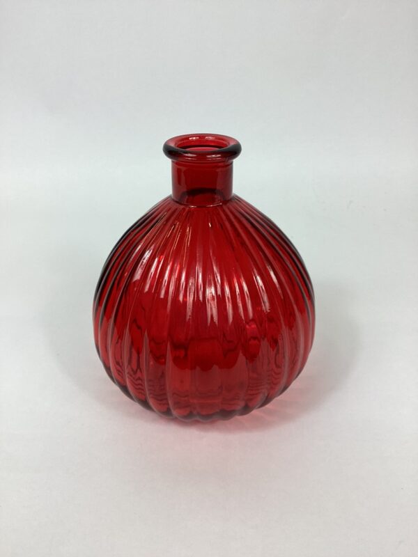 15cm (6 Inch) Eldora Glass Bottle Red