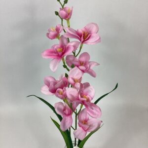 Artificial Satin Orchid Spray Light Pink